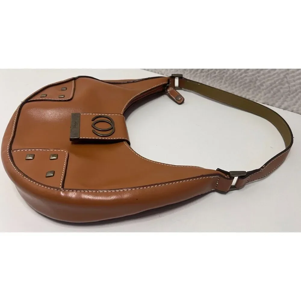 Minicci tan shoulder/hobo bag with studs
